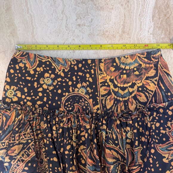Mara Hoffman Floral Print Maxi Skirt - Orange and Brown - Picture 9 of 10